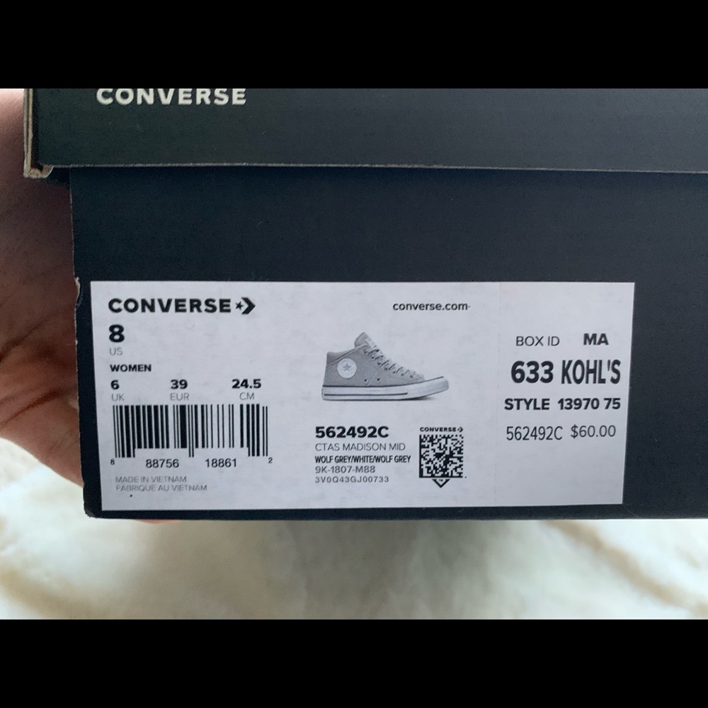 Coverse women’s Madison mid grey sneakers 👟